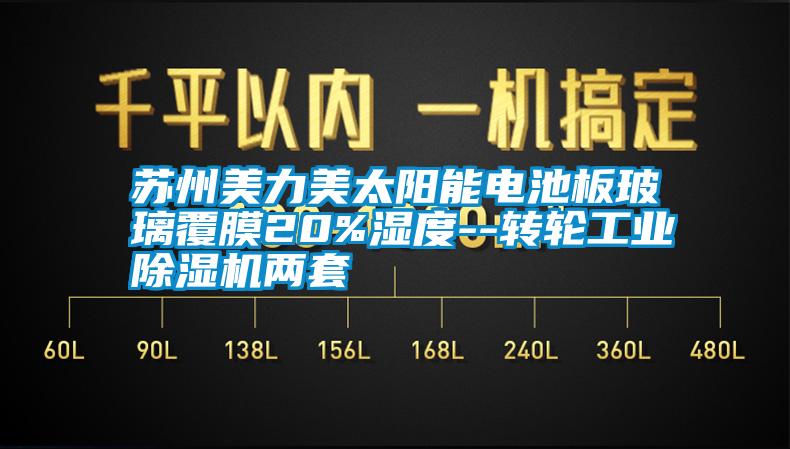 蘇州美力美太陽(yáng)能電池板玻璃覆膜20%濕度--轉(zhuǎn)輪工業(yè)除濕機(jī)兩套