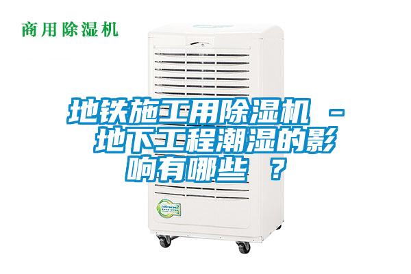 地鐵施工用除濕機 - 地下工程潮濕的影響有哪些 ？