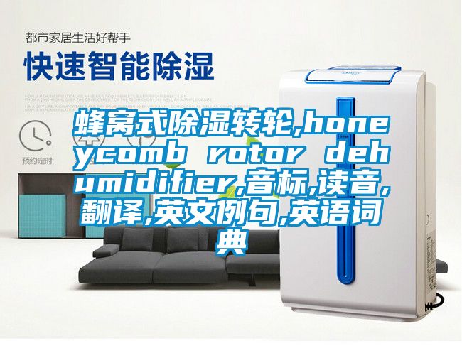 蜂窩式除濕轉(zhuǎn)輪,honeycomb rotor dehumidifier,音標(biāo),讀音,翻譯,英文例句,英語(yǔ)詞典